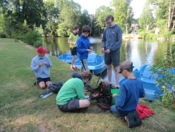 camp pêche photo de groupe