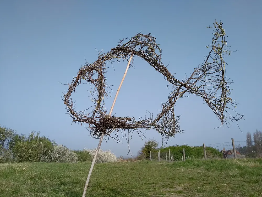 Un des poissons sculpté