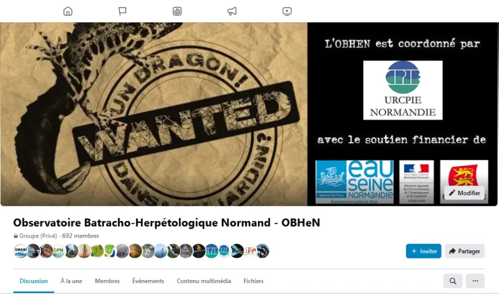 Aperçu du groupe facebook de l'OBHEN